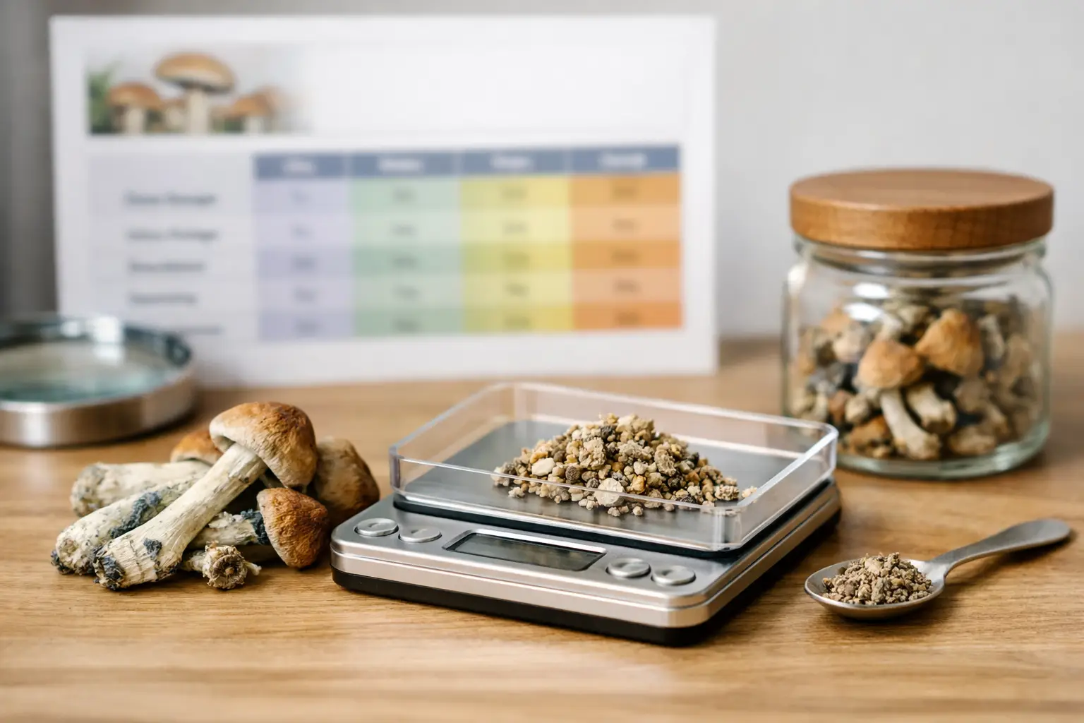 Magic Mushroom Dosierung Tabelle verstehen