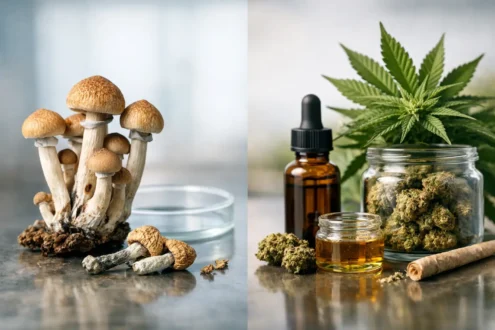 Psilocybin und Cannabis im Vergleich